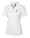Charlotte 49ers Cutter & Buck Genre Textured Solid Womens Polo White Mannequin Thumbnail Image
