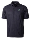 Tulane Green Wave Cutter & Buck Pike Double Dot Print Stretch Mens Big and Tall Polo Black Mannequin Thumbnail Image