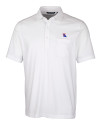 Louisiana Tech Bulldogs Cutter & Buck Advantage Tri-Blend Jersey Mens Big and Tall Pocket Polo White Mannequin Thumbnail Image
