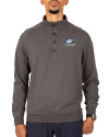Georgia Southern Eagles Cutter & Buck Saturday Cotton Blend Mens Big and Tall  Mock Pullover Sweatshirt Charcoal Heather Front Thumbnail Image