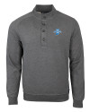 Indiana State Sycamores Cutter & Buck Saturday Cotton Blend Mens Big and Tall  Mock Pullover Sweatshirt Charcoal Heather Mannequin Thumbnail Image