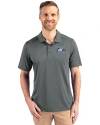 Georgia Southern Eagles Cutter & Buck Prospect Eco Textured Stretch Recycled Mens Big & Tall Polo Elemental Grey Front Thumbnail Image