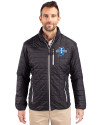Indiana State Sycamores Cutter & Buck Rainier PrimaLoft®  Mens Big and Tall Eco Insulated Puffer Jacket Black Front Thumbnail Image