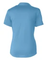 Tulane Green Wave Cutter & Buck Prospect Eco Textured Stretch Recycled Womens Short Sleeve Polo Atlas Light Blue Mannequin Back Thumbnail Image