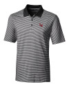 Lamar Cardinals Cutter & Buck Forge Tonal Stripe Stretch Mens Big and Tall Polo Black Mannequin Thumbnail Image