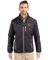 Miami Hurricanes Cutter & Buck Rainier PrimaLoft®  Mens Big and Tall Eco Insulated Puffer Jacket Black Front Thumbnail Image