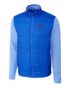Dayton Flyers Cutter & Buck Stealth Hybrid Quilted Mens Big and Tall Full Zip Windbreaker Jacket Chelan Blue Mannequin Thumbnail Image