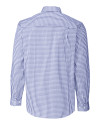 Dayton Flyers Cutter & Buck Easy Care Stretch Gingham Mens Big and Tall Long Sleeve Dress Shirt Tour Blue Mannequin Back Thumbnail Image