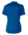 Dayton Flyers Cutter & Buck Prospect Eco Textured Stretch Recycled Womens Short Sleeve Polo Tour Blue Mannequin Back Thumbnail Image