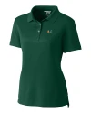 Miami Hurricanes Cutter & Buck Advantage Eco Tri-Blend Pique Womens Polo Hunter Green Mannequin Thumbnail Image