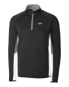 James Madison Dukes Cutter & Buck Traverse Colorblock Stretch Quarter Zip Mens Pullover Black Mannequin Thumbnail Image
