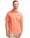 Miami Hurricanes Cutter & Buck Forge Heathered Stretch Mens Polo College Orange Heather Front Thumbnail Image
