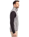 Georgetown Hoyas Cutter & Buck Mainsail Sweater-Knit Mens Full Zip Vest Polished Heather Side Thumbnail Image