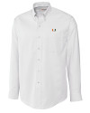 Miami Hurricanes Cutter & Buck Epic Easy Care Nailshead Mens Long Sleeve Dress Shirt White Mannequin Thumbnail Image