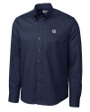 Georgetown Hoyas Cutter & Buck Epic Easy Care Nailshead Mens Long Sleeve Dress Shirt Navy Blue Mannequin Thumbnail Image