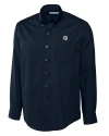 Georgetown Hoyas Cutter & Buck Epic Easy Care Fine Twill Mens Long Sleeve Dress Shirt Navy Blue Mannequin Thumbnail Image