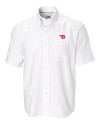 Dayton Flyers Cutter & Buck Epic Easy Care Nailshead Mens Short Sleeve Dress Shirt White Mannequin Thumbnail Image