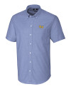 Pitt Panthers Cutter & Buck Stretch Oxford Mens Short Sleeve Dress Shirt French Blue Mannequin Thumbnail Image