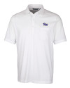Pitt Panthers Cutter & Buck Advantage Tri-Blend Jersey Mens Pocket Polo White Mannequin Thumbnail Image