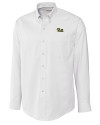 Pitt Panthers Cutter & Buck Epic Easy Care Nailshead Mens Big and Tall Long Sleeve Dress Shirt White Mannequin Thumbnail Image