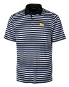 Pitt Panthers Cutter & Buck Mens Forge Polo Multi Stripe Tour Blue Mannequin Thumbnail Image