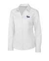 Pitt Panthers Cutter & Buck Epic Easy Care Fine Twill Womens Long Sleeve Dress Shirt White Mannequin Thumbnail Image