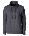 Pitt Panthers Cutter & Buck Saturday Cotton Blend Womens Funnel Neck Sweatshirt Charcoal Heather Mannequin Thumbnail Image