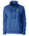 Pitt Panthers Cutter & Buck Saturday Cotton Blend Womens Funnel Neck Sweatshirt Tour Blue Heather Mannequin Thumbnail Image