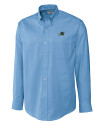 Tulane Green Wave Cutter & Buck Epic Easy Care Nailshead Mens Big and Tall Long Sleeve Dress Shirt Atlas Light Blue Mannequin Thumbnail Image