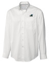 Tulane Green Wave Cutter & Buck Epic Easy Care Fine Twill Mens Big and Tall Dress Shirt White Mannequin Thumbnail Image