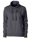 View image 1: St Johns Red Storm Cutter & Buck Saturday Cotton Blend Womens Funnel Neck Sweatshirt Charcoal Heather Mannequin