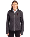 St Johns Red Storm Cutter & Buck Mainsail Full Zip Hooded Womens Jacket Charcoal Heather Front Thumbnail Image
