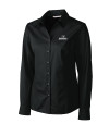 Providence Friars Cutter & Buck Epic Easy Care Fine Twill Womens Long Sleeve Dress Shirt Black Mannequin Thumbnail Image