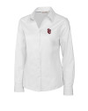 St Johns Red Storm Cutter & Buck Epic Easy Care Fine Twill Womens Long Sleeve Dress Shirt White Mannequin Thumbnail Image
