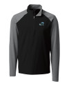 Tulane Green Wave Cutter & Buck Response Lightweight Hybrid Quarter Zip Mens Pullover Windbreaker Black Mannequin Thumbnail Image