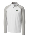 View image 2: Tulane Green Wave Cutter & Buck Response Lightweight Hybrid Quarter Zip Mens Pullover Windbreaker White Mannequin