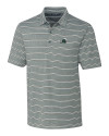 Tulane Green Wave Cutter & Buck Forge Epic Confidence Recycled Heathered Stripe Stretch Mens Polo Hunter Green Mannequin Thumbnail Image
