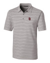 St Johns Red Storm Cutter & Buck Forge Epic Confidence Recycled Heathered Stripe Stretch Mens Polo Polished Medium Gray Mannequin Thumbnail Image