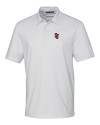 St Johns Red Storm Cutter & Buck Pike Double Dot Print Stretch Mens Polo White Mannequin Thumbnail Image