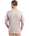 Syracuse Orange Cutter & Buck Forge Pencil Stripe Stretch Mens Polo Polished Medium Gray Back Thumbnail Image