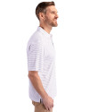 Syracuse Orange Cutter & Buck Forge Pencil Stripe Stretch Mens Polo White Side Thumbnail Image
