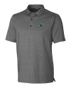 Tulane Green Wave Cutter & Buck Forge Heathered Stretch Mens Polo Charcoal Heather Mannequin Thumbnail Image
