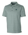 Tulane Green Wave Cutter & Buck Forge Heathered Stretch Mens Polo Hunter Heather Mannequin Thumbnail Image