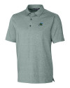 View image 7: Tulane Green Wave Cutter & Buck Forge Heathered Stretch Mens Polo Hunter Heather Mannequin