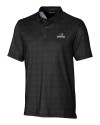 Providence Friars Cutter & Buck Pike Micro Floral Print Stretch Mens Polo Black Mannequin Thumbnail Image