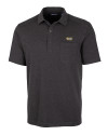 VCU Rams Cutter & Buck Advantage Tri-Blend Jersey Mens Pocket Polo Black Heather Mannequin Thumbnail Image