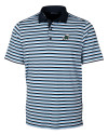 Tulane Green Wave Cutter & Buck Mens Forge Polo Multi Stripe Atlas Light Blue Mannequin Thumbnail Image