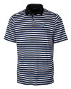 Middle Tennessee Blue Raiders Cutter & Buck Mens Forge Polo Multi Stripe Tour Blue Mannequin Thumbnail Image