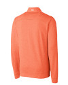 Pepperdine Waves Cutter & Buck Shoreline Heathered Quarter Zip Mens Pullover College Orange Heather Mannequin Back Thumbnail Image