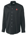 NC State Wolfpack Cutter & Buck Epic Easy Care Nailshead Mens Big and Tall Long Sleeve Dress Shirt Black Mannequin Thumbnail Image